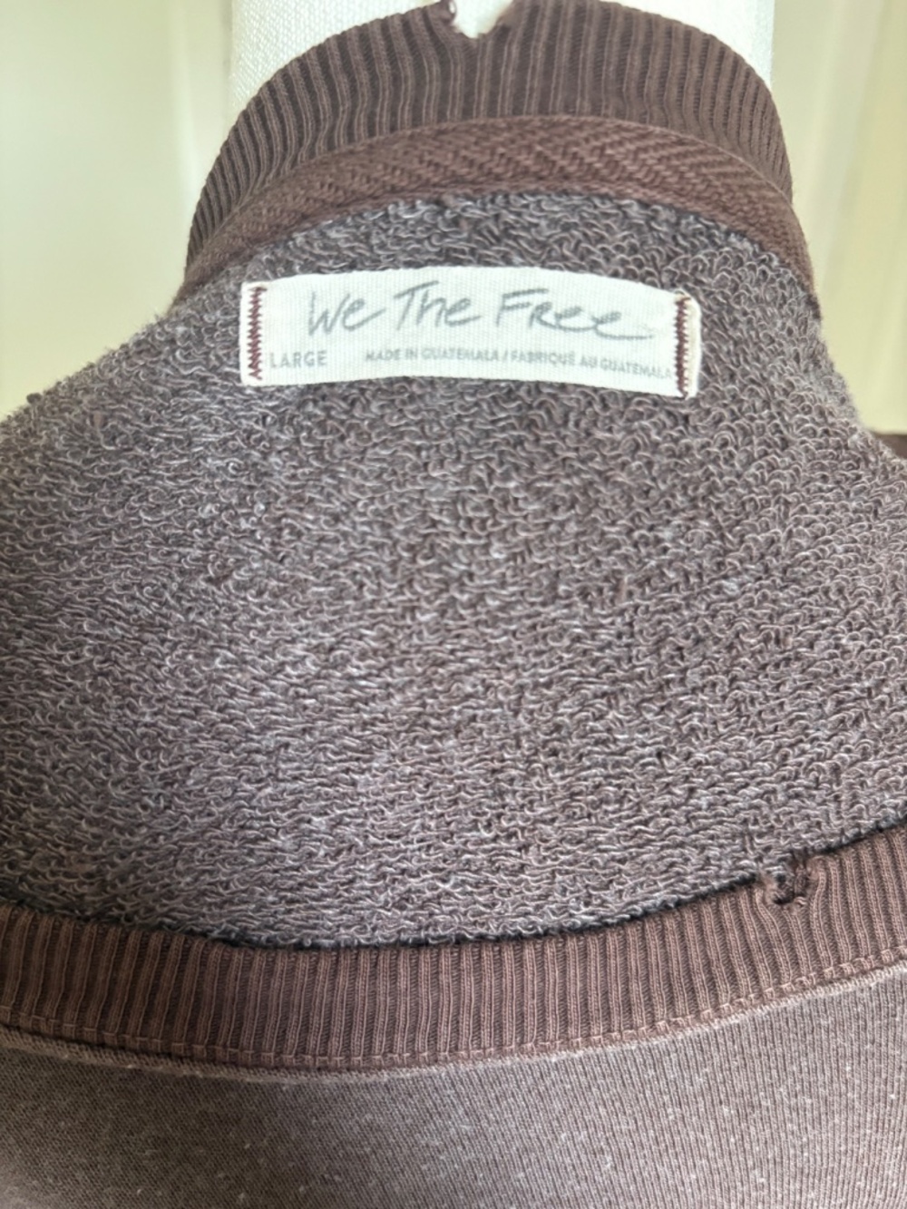 We The Free Free People Camden Oversized Distressed Sweatshirt Top L - Picture 5 of 5